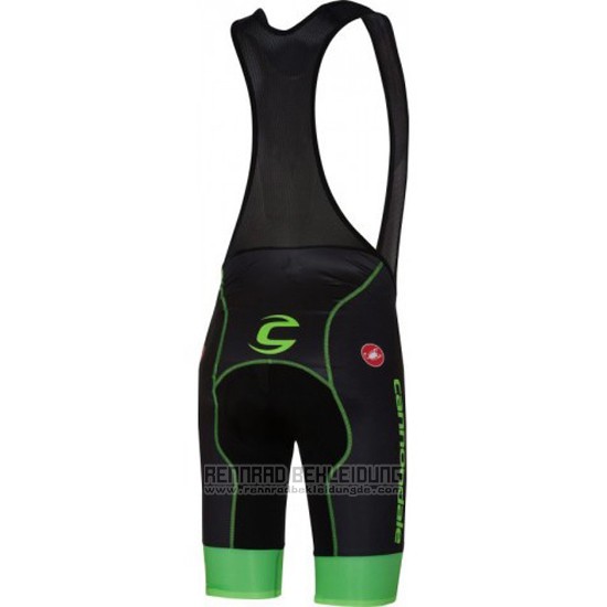 2016 Fahrradbekleidung Cannondale Shwarz und Grun Trikot Kurzarm und Tragerhose - zum Schließen ins Bild klicken